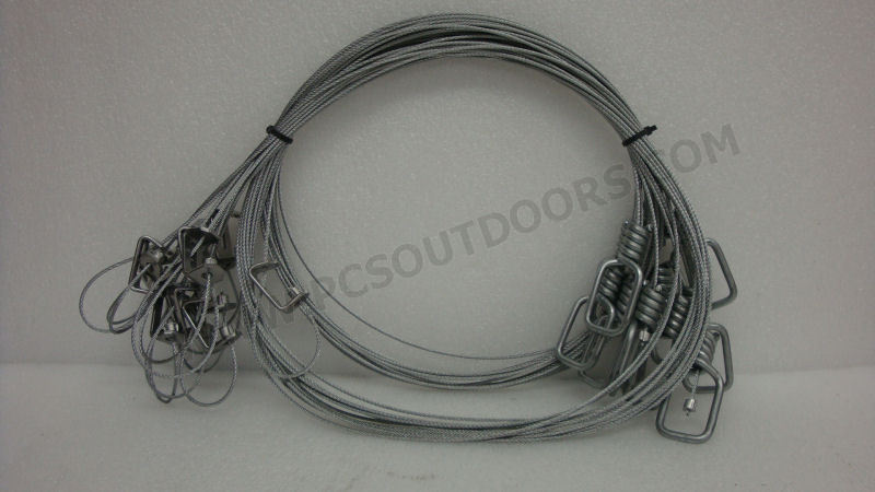 Ausable® Brand 60&Prime; 1/16&Prime; Sure Lock & Wire Swivel Bobcat, Fox, Raccoon Snares