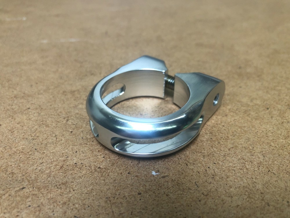 New Kalloy Bicycle Alloy Seat Post Clamp Binder Hex Bolt Anodized Silver