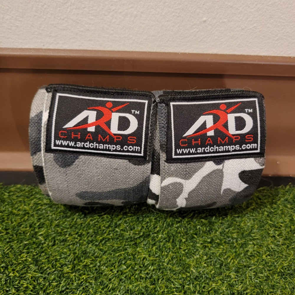 ARD CHAMPS Camo Weight Lifting Straps Pair Knee Support Cotton One Size