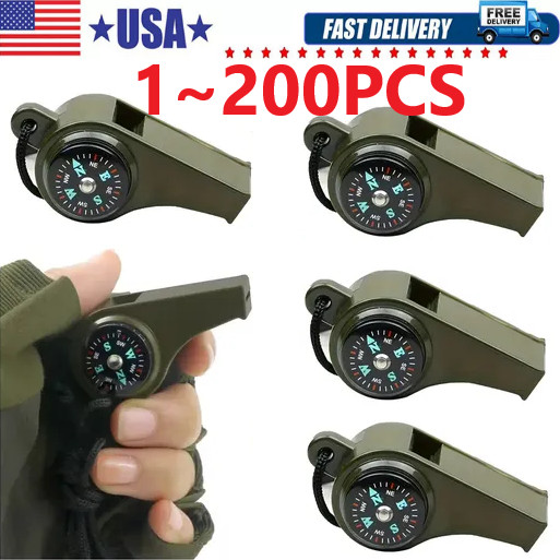 1-200 Very Loud Keychain Whistle for Survival, Sports, Hiking, Outdoor Activity