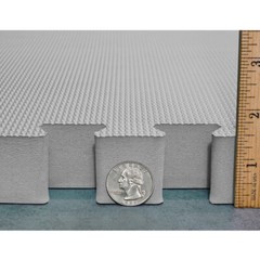 MEISTER 1.5&Prime; PUZZLE FLOOR MATS *EXTRA THICK* Home Gym Play Foam Wrestling GRAY