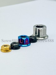 4pcs Titanium Nut M6 M8 M10 M12 M14 M16 Flange Fancy Nuts for Bike Motoycycle
