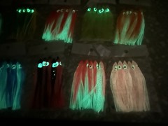50 GLOW Squid Skirt Octopus Flounder Fluke Fishing Soft Lures 9cm 3.5” Teaser