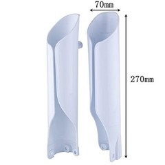 10.6 inch Motorcycle Front Shock Fork Cover Lower Fork Cover Set,Strong white