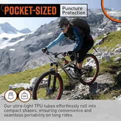 Tubolito S-MTB 26&Prime; and 27.5&Prime;/29&Prime; x 1.8-2.5 Inch, 42 mm Presta Valve | Lightest
