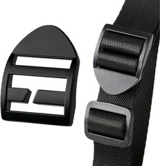 2 Pack Black Metal Backpack Buckles 4*3.5 cm/1.57*1.22 in Zinc Alloy Adjustable