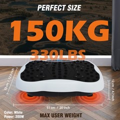 Vibration Plate Exercise Whole Body Exercise Fitness Massager Machine Slim 330lb