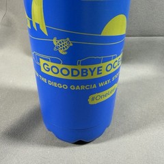 Diego Garcia Stainless Steel Water Bottle 17 oz Hello DG, Goodbye Ocean Plastic