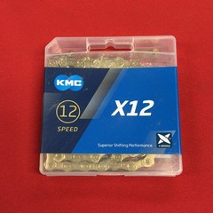 KMC X12 Gold Ti-N 12-Speed Bike Chain 126L fits SRAM GX NX Eagle 12sp Road / MTB