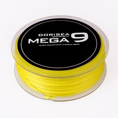 Dorisea MEGA 9 Strand 100M-2000M Yellow PE Round Braided Fishing Line 15LB-310LB