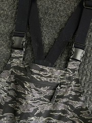 Volcom Snowboarding Snow Bibs Overalls Tiger Camo L Modern Relaxed Vented Lined