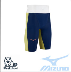 Mizuno GX SONIC ROYAL PW N2MBD001 Men&rsquo;s Racing Swimsuit Navy/Yellow NEW