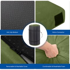 75&Prime;D x 30&Prime;W Portable Memory Foam Camping Mattress Roll Up Pad Floor Mat with Bag