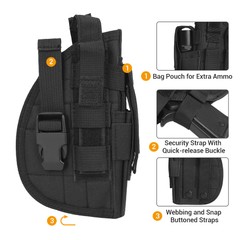 Tactical Molle Right Hand Belt Gun Holster Universal Adjustable Pistol Holsters