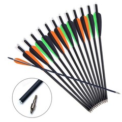 20 inch Archery Carbon Crossbow Bolts Half Moon Nock OD 8.8mm Arrows Hunting