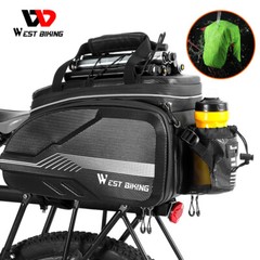 WEST BIKING Waterproof Hard Shell Bicycle Rack Pack Bag Carrier MTB Bike Pannier