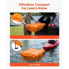Uimoso 40 QT Floating Cooler Ice Chest for Water, Land, and Lake – Orange