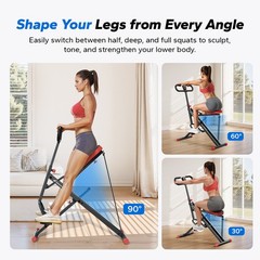 MERACH R07 2 in 1 Squat Rowing Machine Easy Setup & Foldable Exercise Equipment
