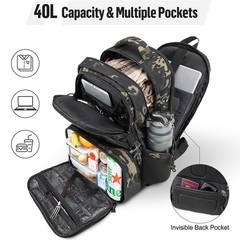 Versatile Tactical Backpack with Insulated Cooler Pocket,Perfect for School,Work
