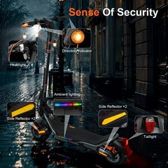 Electric Scooter 1000W Motor 25MPH 25-35Miles 624Wh Battery Fingerprint Unlock
