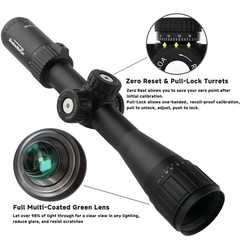 3-9×40 AO Rifle Scope 30mm Tube Red/Green Mil-Dot Zero Reset Parallax Adjustment