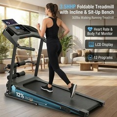 🔥New Incline Treadmill 3.5HP Heavy Duty Running&Walking Treadmill for Home&Gym