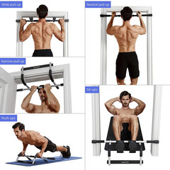 Pull up Bar for Doorway | Thickened Steel Max Limit 440 Lbs Upper Body Fitness W