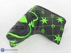 New! Bettinardi Black/Green Stars Fat Cat Blade Putter Headcover – 511586