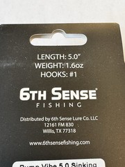 6th Sense Pump Vibe 5.0 Lipless Sinking Swimbait 1.6oz 5” Live Hologram