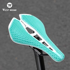 WEST BIKING Bicycle Saddle 3D Honeycomb Hollow Racing Bike Seat Cushion