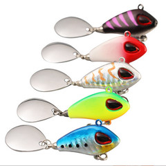 5pcs Vib Metal Bait for Fishing with Strong Treble Hook and Spinner Blade 6g-24g