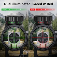 CVLIFE Rifle Scope 6-24×50 AOE Red & Green Illuminated Gun Scope w/ Free Mounts