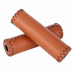 1 Pair Three Colors Retro Artificial Leather Bicycle Handlebar Grips Bike Ha BT0