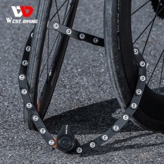 WEST BIKING 4 Digit Code Bicycle Folding Lock Anti Theft E-bike Chain Lock 78cm