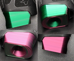 Taurus G3C G2C PT111 1&Prime; long magazine cap with finger groove 3-Pack Color Shift