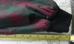 VTG Men&rsquo;s PROQUIP V Neck Wind Weather Pullover Red Green Plaid Black Trim XL