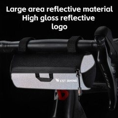 WEST BIKING Bicycle Handlebar Bag Shoulder Bag Waterproof Reflective Bike Bag