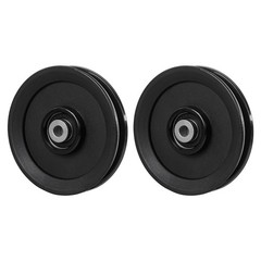Luwint 115mm/4.5” Bearing Pulley Wheel, 2 Packs 115mm/4.5&Prime;, 2Pcs Black