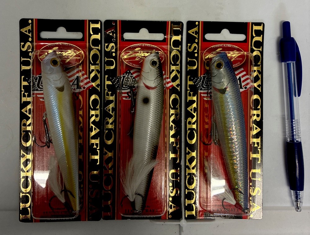 Lot Of 3-Lucky Craft Gunfish 115mm, 4.5”, 3/5oz, 3 Separate Colors, Topwater