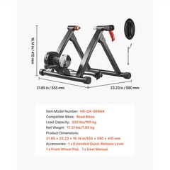 Uimoso Magnetic Bike Trainer Stand for Indoor Cycling,Fits 26-29in & 700C Wheels