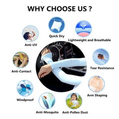 1 Pair Cooling Arm Sleeves UV Sun Protect Covers For Men Women Outside Sport US
