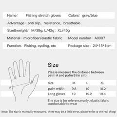 UPF50+ Fishing Gloves UV Sun Protection Gloves Fingerless Gloves for Men Women