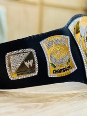 World Heavyweight Wrestling Spinner Championship Belt Replica Adult Size 4MM