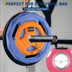 Cast Iron Weight Plates 2 Inch Rubber Coated For Home Gym 2.5/5/10/25/35/45Lb