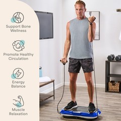 Lifepro Waver Vibration Plate Exercise Machine Full Body Workout Lymphatic -Blue