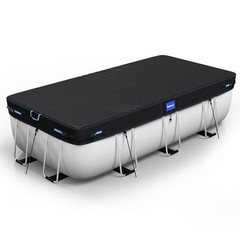 12X24 Ft Rectangular Pool Cover with Reflective Strips for above Ground Pool, 42