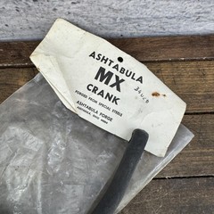 Vintage Ashtabula MX Crankset 115mm NOS MIni BMX 1975 Old School Black Steel USA