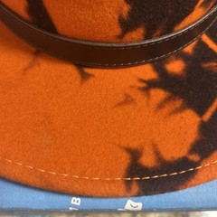 faustmann GERMANY Hunter’s Orange Deer Hunting Upland Wool Crushable Hat. 7-5/8”