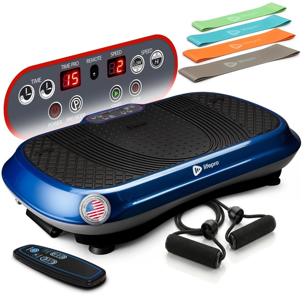 Lifepro Waver Vibration Plate Exercise Machine Full Body Workout Lymphatic -Blue