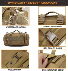 Military Tactical Fishing Camping Pouch Outdoor Waist Bag Climbing Shoulder Bags